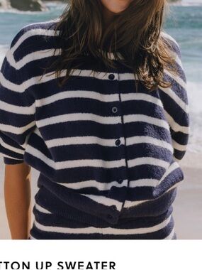 Daily Drills Striped Cardigan and Shorts Set